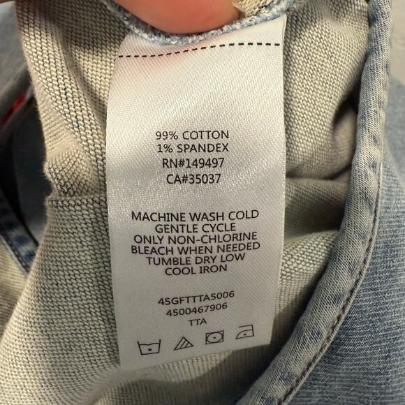 Joe's Jeans The Marnie French Terry Denim Jumpsuit Blue XS Cotton Tank Straight - Picture 9 of 11